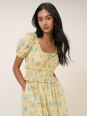 Nobodys Child Yellow Ariel Midi Dress - Image 4 of 5