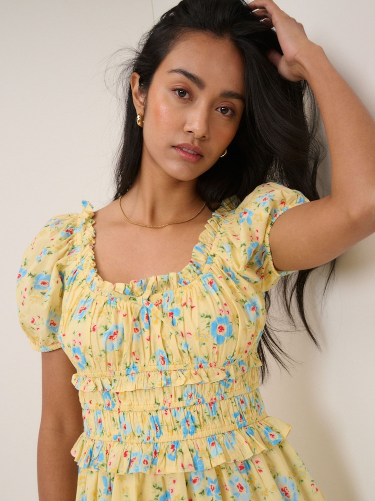 Nobodys Child Yellow Ariel Midi Dress - Image 5 of 5
