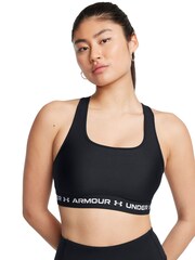 Under Armour Black Crossback Mid Bra - Image 1 of 9