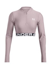 Under Armour Grey Heat Gear Rib 1/4 Zip Sweat Top - Image 3 of 4