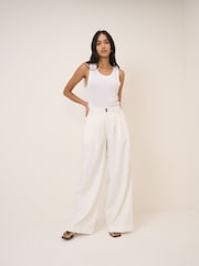Nobodys Child White Archie Trousers - Image 1 of 5