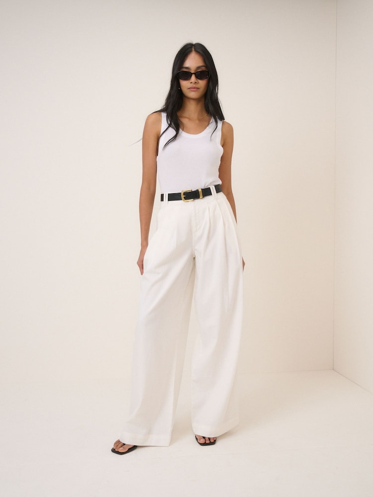 Nobodys Child White Archie Trousers - Image 2 of 5