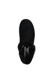 Skechers Black Faux Fur Slip-On Slipper Booties - Image 3 of 4