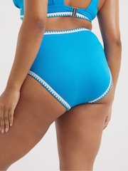 Figleaves Blue Frida High Waist Bikini Briefs - Image 2 of 4