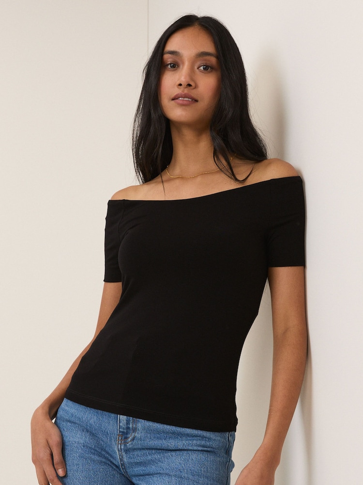 Nobodys Child Black Bardot Top - Image 1 of 5