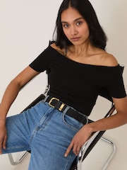 Nobodys Child Black Bardot Top - Image 4 of 5