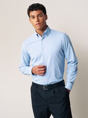 Blue Regular Fit Texture Signature Motionflex Stretch Shirt - Image 1 of 8
