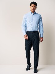 Blue Regular Fit Texture Signature Motionflex Stretch Shirt - Image 2 of 8