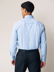 Blue Regular Fit Texture Signature Motionflex Stretch Shirt - Image 3 of 8