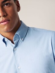 Blue Regular Fit Texture Signature Motionflex Stretch Shirt - Image 5 of 8