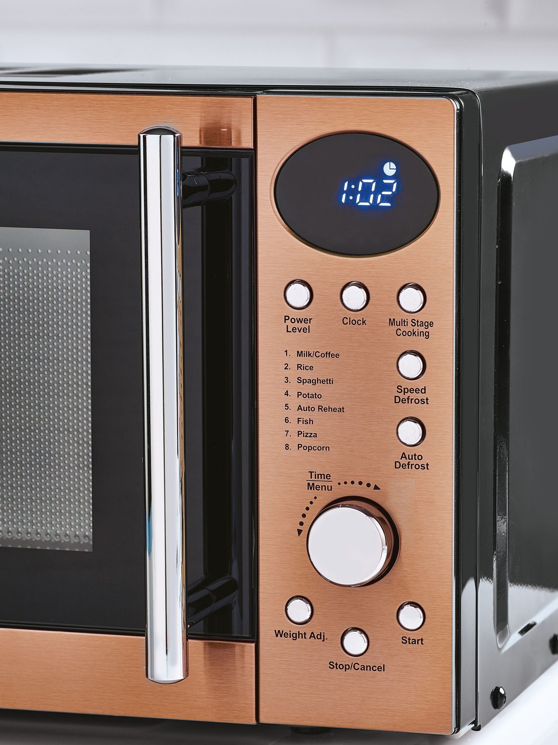Buy Brushed Copper Digital 800W 20L Microwave from the Next UK online shop