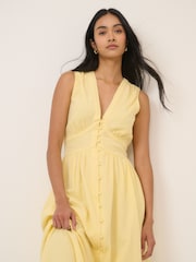Nobodys Child Yellow Sleeveless Starlight Midi Dress - Image 3 of 5