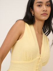 Nobodys Child Yellow Sleeveless Starlight Midi Dress - Image 5 of 5