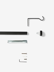 Black Stud Finial Fixed Length 19mm Curtain Pole Kit - Image 4 of 4