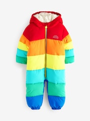 Little Bird by Jools Oliver Multi Rainbow Striped Shower Resistant Snowsuit - Image 1 of 5