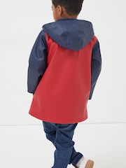 FatFace Blue Rubberised Waterproof Jacket - Image 2 of 5