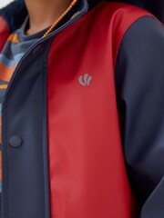 FatFace Blue Rubberised Waterproof Jacket - Image 3 of 5