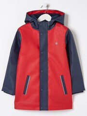 FatFace Blue Rubberised Waterproof Jacket - Image 5 of 5