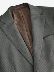 Charcoal Grey Skinny Check Suit Jacket - Image 8 of 11