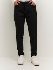 Cream Minka Cropped Tapered Leg Black Trousers - Image 1 of 7