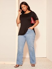 Curves Like These Black Turn Back Sleeve Tunic - Image 3 of 4