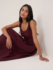 Nobodys Child Red Colorado Rib Midi Dress - Image 5 of 5