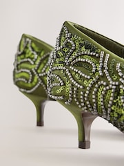 Green Forever Comfort® Embellished Kitten Heels - Image 10 of 11