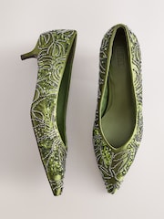 Green Forever Comfort® Embellished Kitten Heels - Image 8 of 11