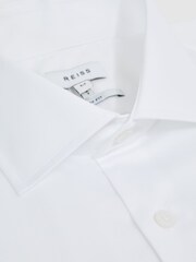 Reiss White Premote Slim Fit Cotton Cutaway Collar Shirt - Image 6 of 7