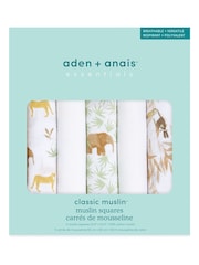 Звериный принт - Набор из 5 муслиновых пеленок Aden + Anais Essentials - Изображение 2 2