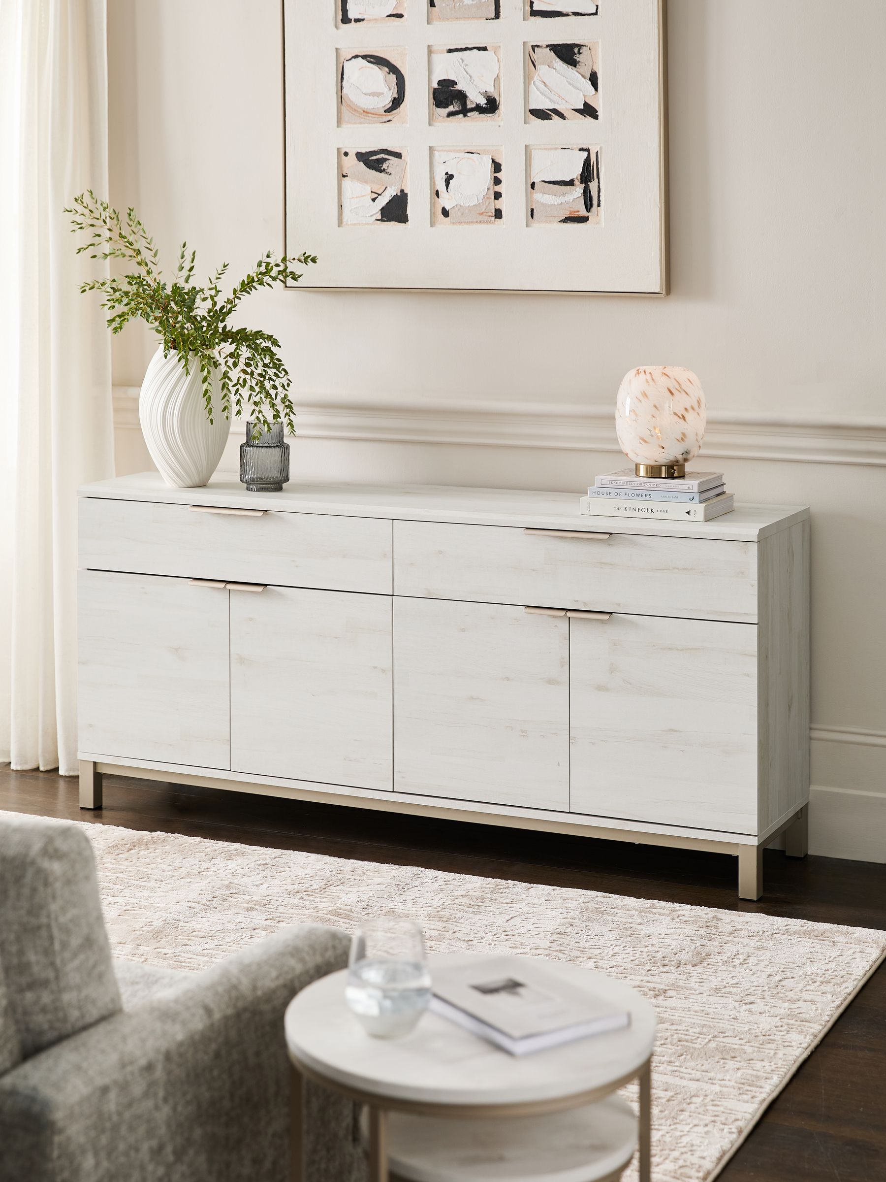 Buy White Bronx Oak Effect Large Sideboard from the Next UK online