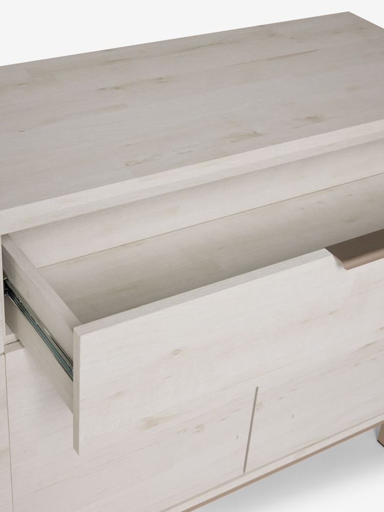 White Bronx Oak Effect Large Sideboard - Image 12 of 12 White Bronx Oak Effect Large Sideboard - Image 12 of 12