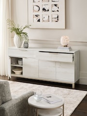 White Bronx Oak Effect Extra Large Sideboard - Image 3 of 11