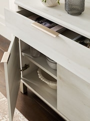 White Bronx Oak Effect Extra Large Sideboard - Image 5 of 11