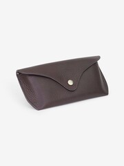 Brown Leather Glasses Case - Image 1 of 4