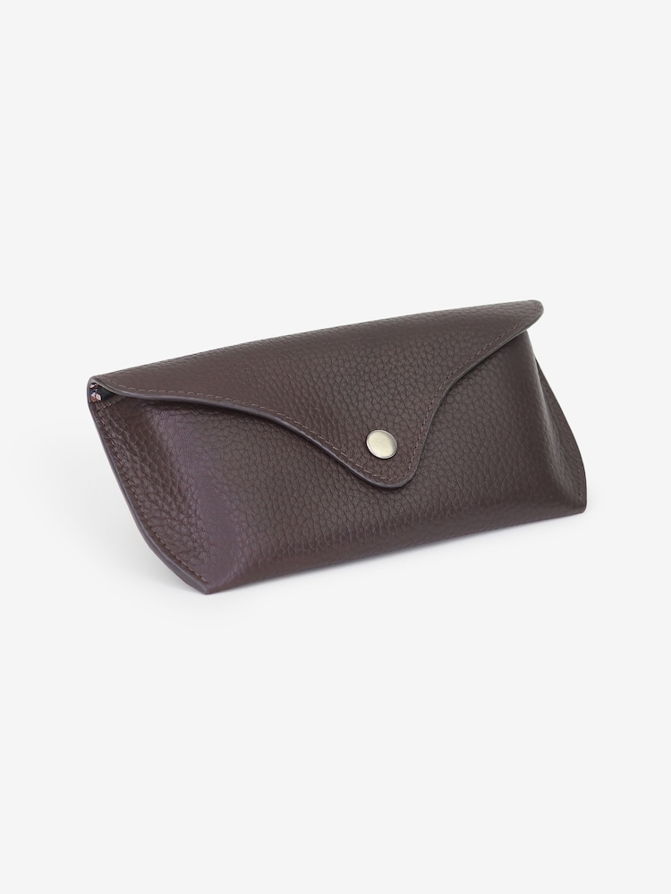 Brown Leather Glasses Case - Image 1 of 4