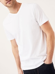 White Regular Fit Essential V-Neck T-Shirt - Image 1 of 3