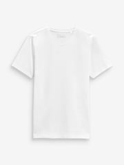 White Regular Fit Essential V-Neck T-Shirt - Image 3 of 3