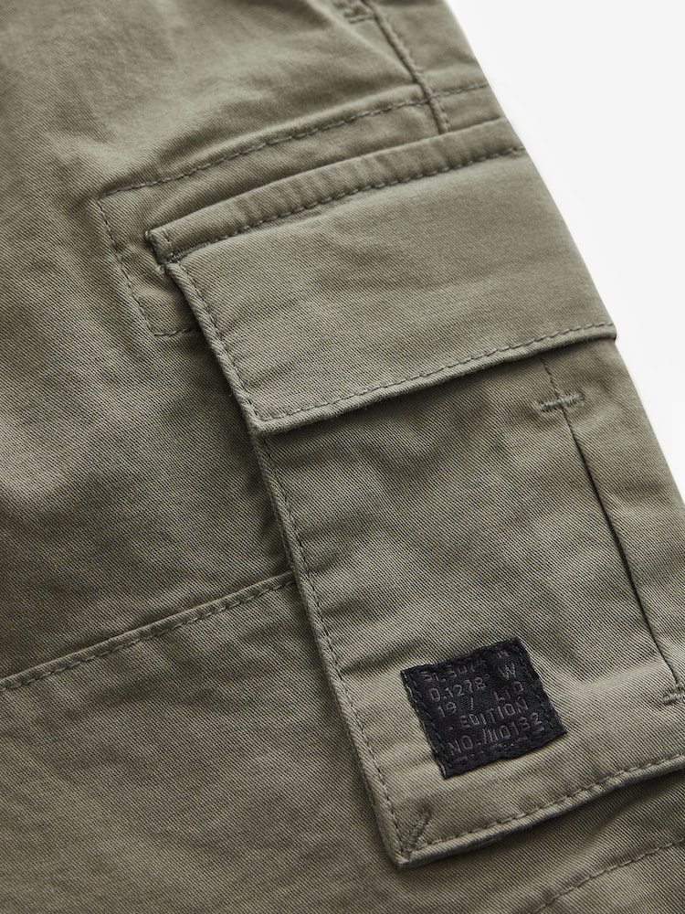 Khaki Green Single Cargo Shorts (3-16yrs) - Image 3 of 3