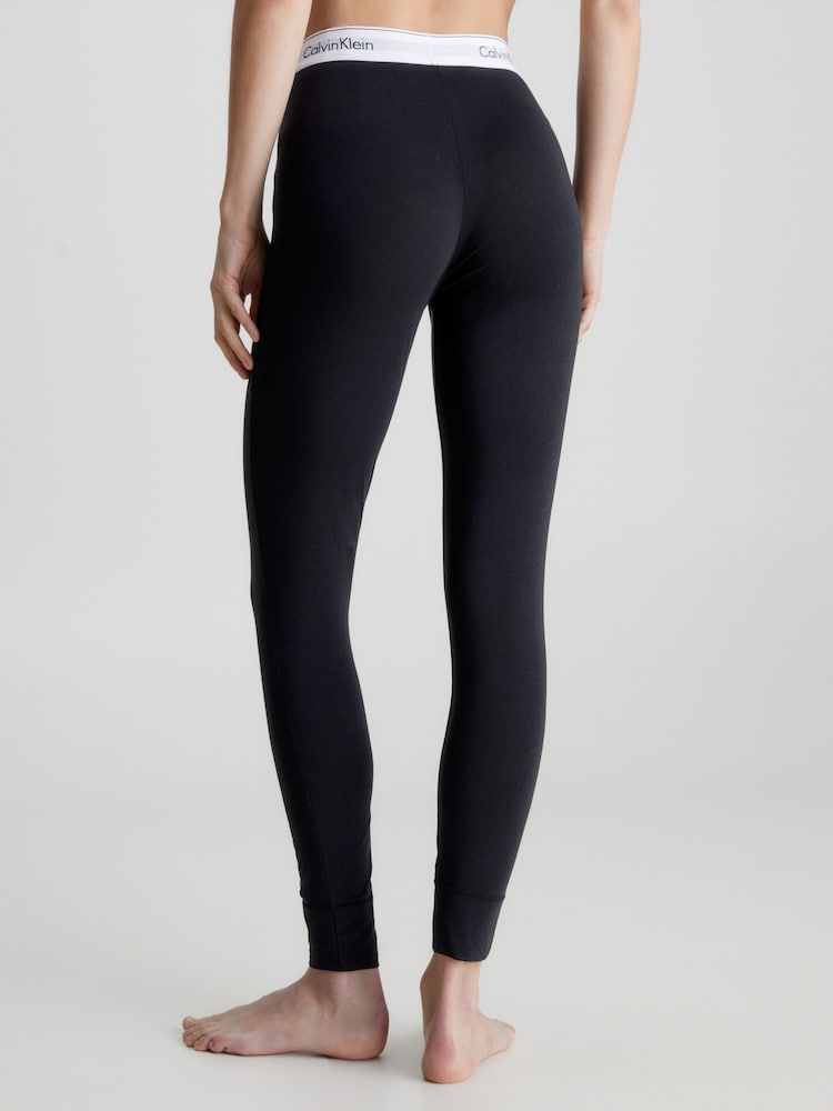 Calvin Klein Black Modern Cotton Lounge Joggers - Image 2 of 5 Calvin Klein Black Modern Cotton Lounge Joggers - Image 2 of 5