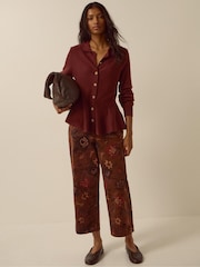 Monsoon Brown Kay Collar Cardigan - Image 2 of 3