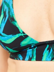 ETAM Blue/Green Perry Tie Triangle Bikini Top - Image 5 of 5