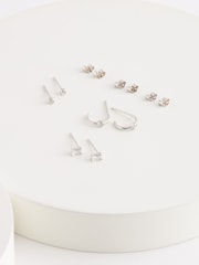 Sterling Silver 3 Pack Stud and Hoop Earrings - Image 1 of 1