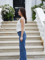 DONNA IDA Elegantly Waisted Nipped in White Waistcoat - Image 4 of 6