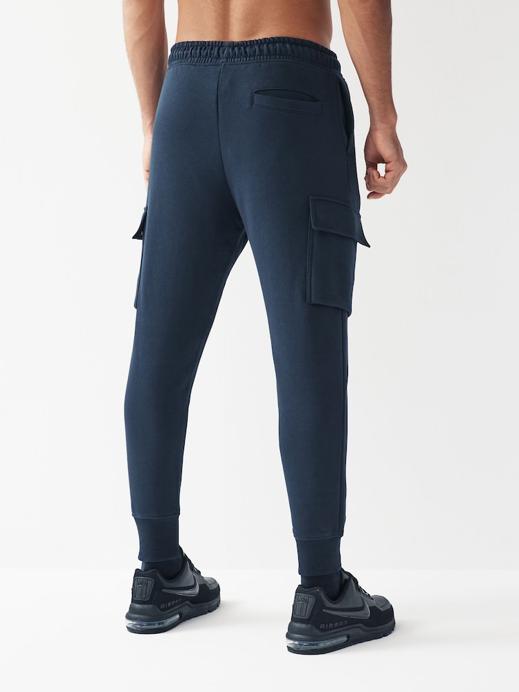 Navy Cotton Rich Cuffed Cargo Joggers - Image 2 of 8