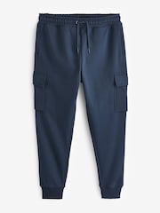Navy Cotton Rich Cuffed Cargo Joggers - Image 6 of 8
