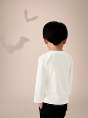 White Bat Halloween 100% Cotton Long Sleeve T-Shirt (3mths-7yrs) - Image 3 of 7