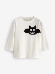 White Bat Halloween 100% Cotton Long Sleeve T-Shirt (3mths-7yrs) - Image 5 of 7