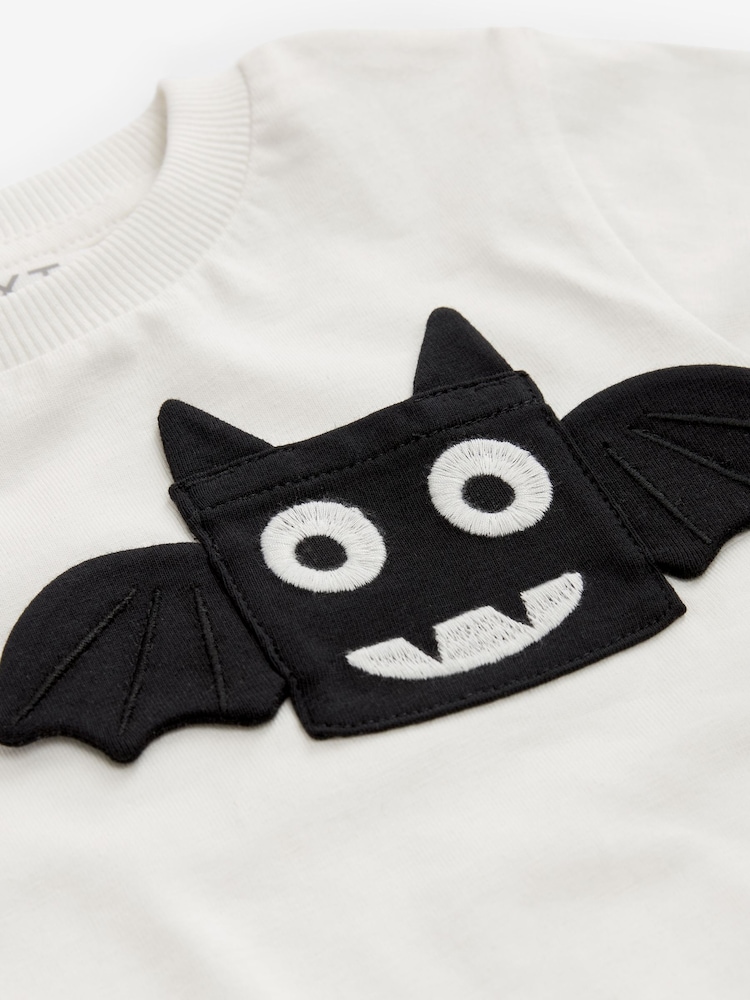 White Bat Halloween 100% Cotton Long Sleeve T-Shirt (3mths-7yrs) - Image 7 of 7