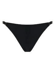 Pour Moi Black Tie Side Mykonos Adjustable Side Bikini Bottoms - Image 3 of 4